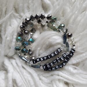 Hand Crafted Innovative Statement Glass Bead Inspiration Bracelet Set